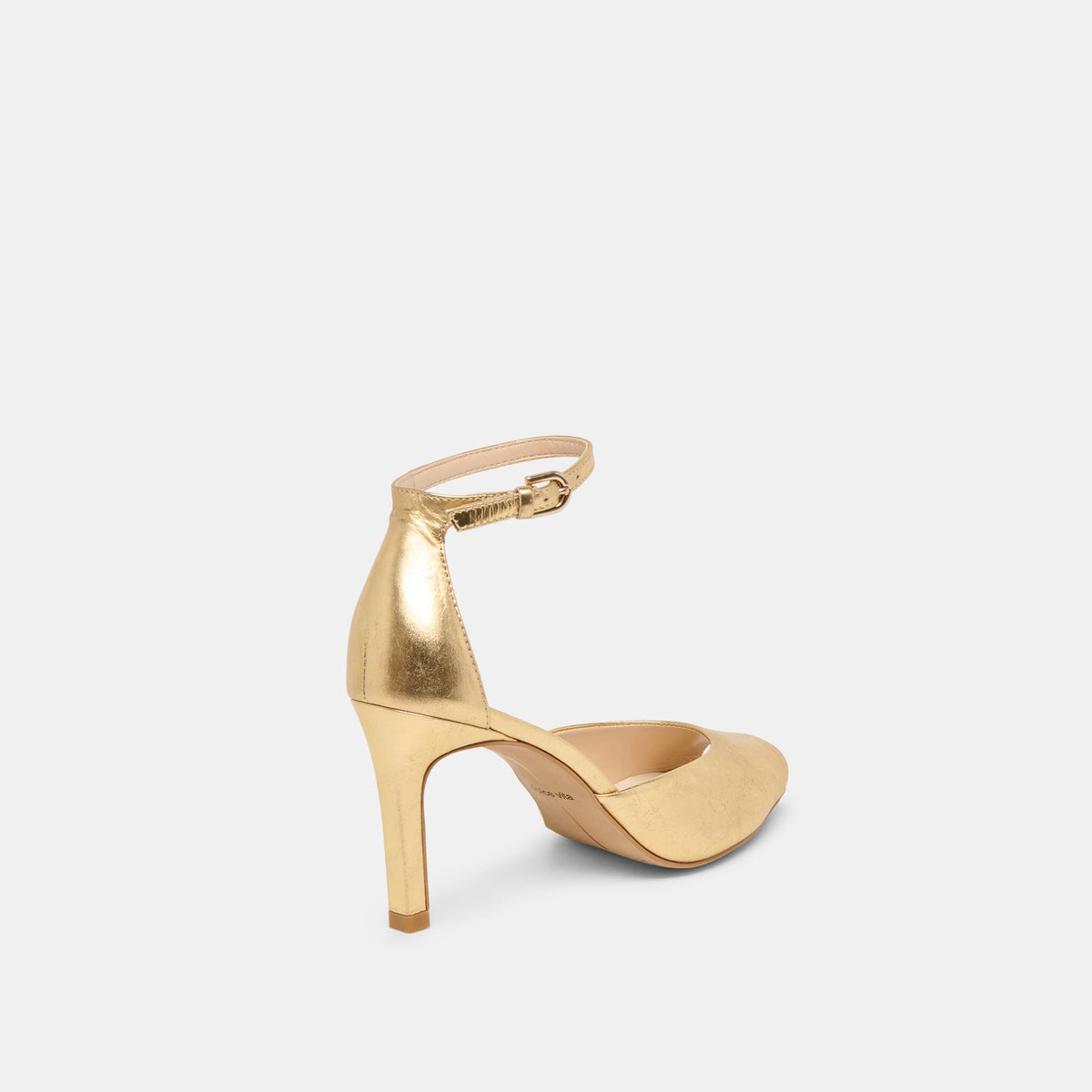 Dolce Vita SHOES Serlo Gold Crinkle Patent Heels