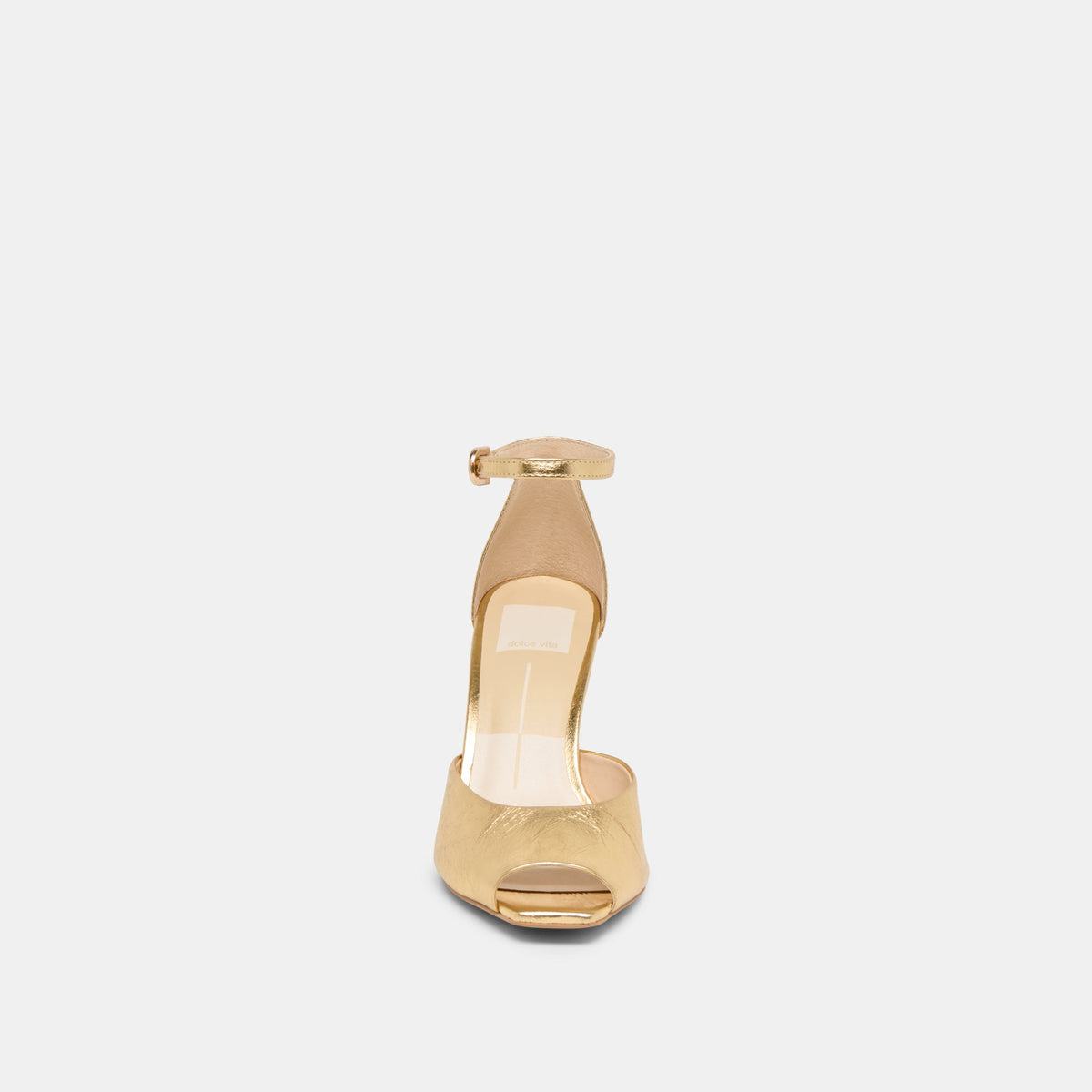 Dolce Vita SHOES Serlo Gold Crinkle Patent Heels