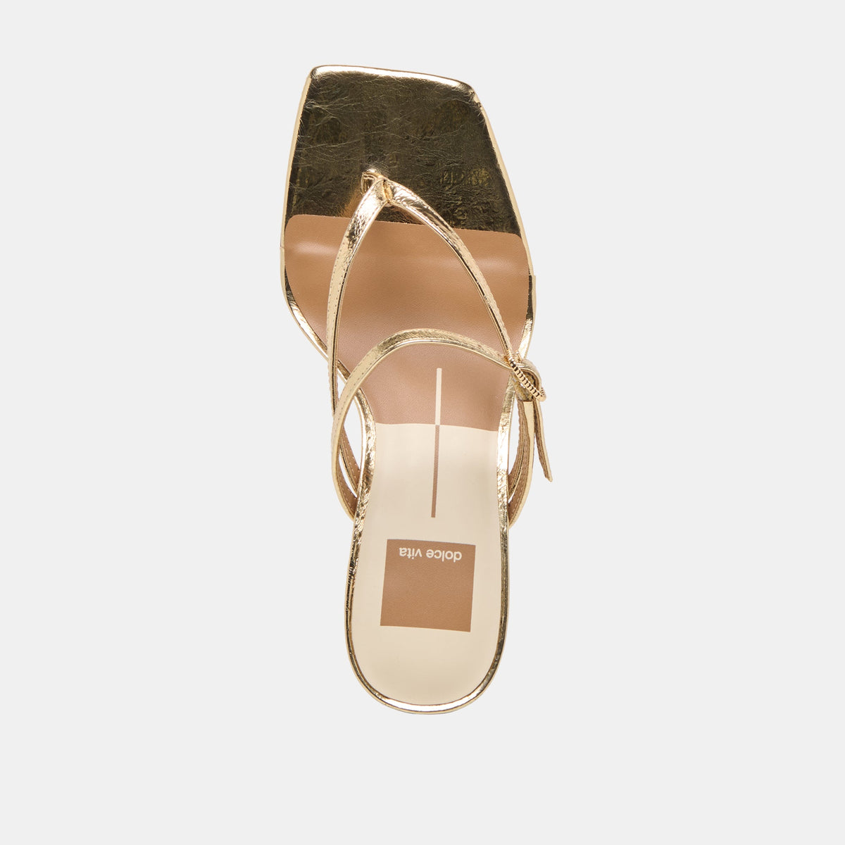 Dolce Vita SHOES Biaga Gold Distressed Leather Heels