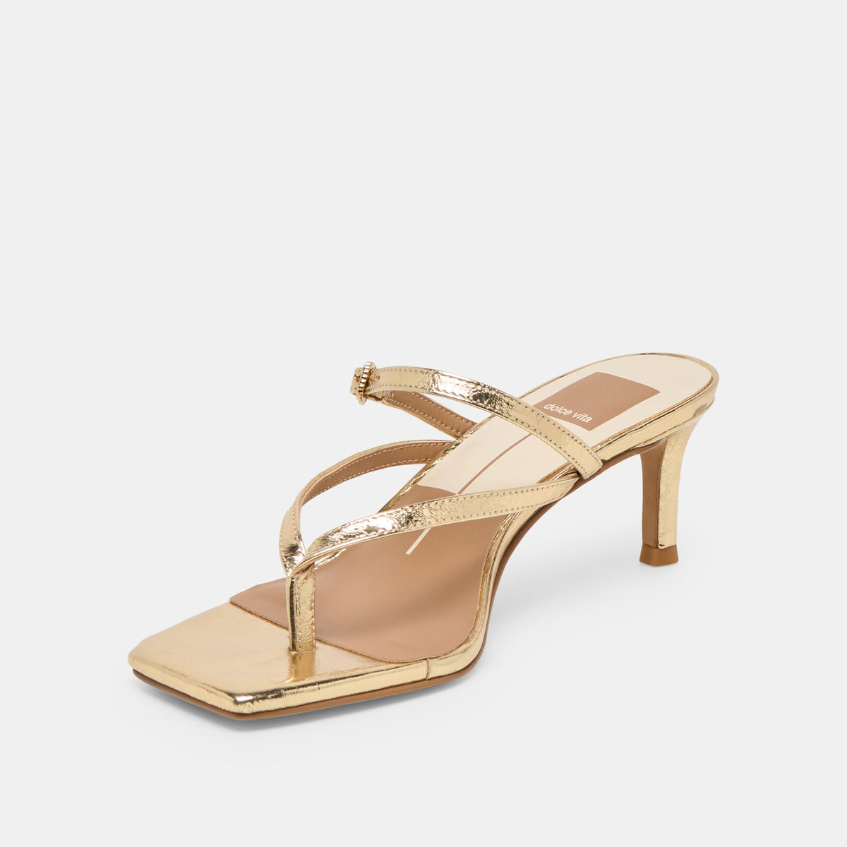 Dolce Vita SHOES Biaga Gold Distressed Leather Heels