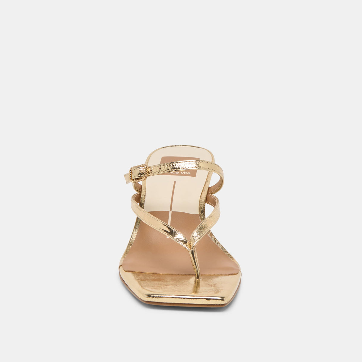 Dolce Vita SHOES Biaga Gold Distressed Leather Heels