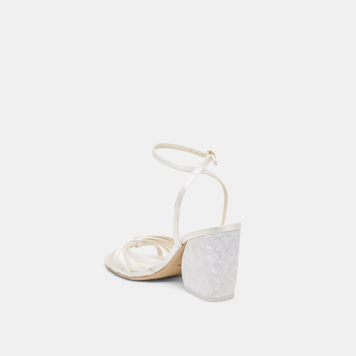 Dolce Vita SHOES Ronica True White Satin Heels