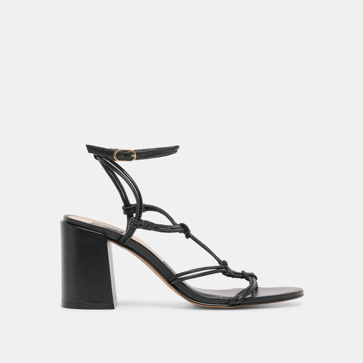 Dolce Vita SHOES Fizzy Black Leather Heels