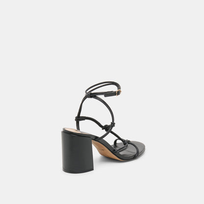Dolce Vita SHOES Fizzy Black Leather Heels