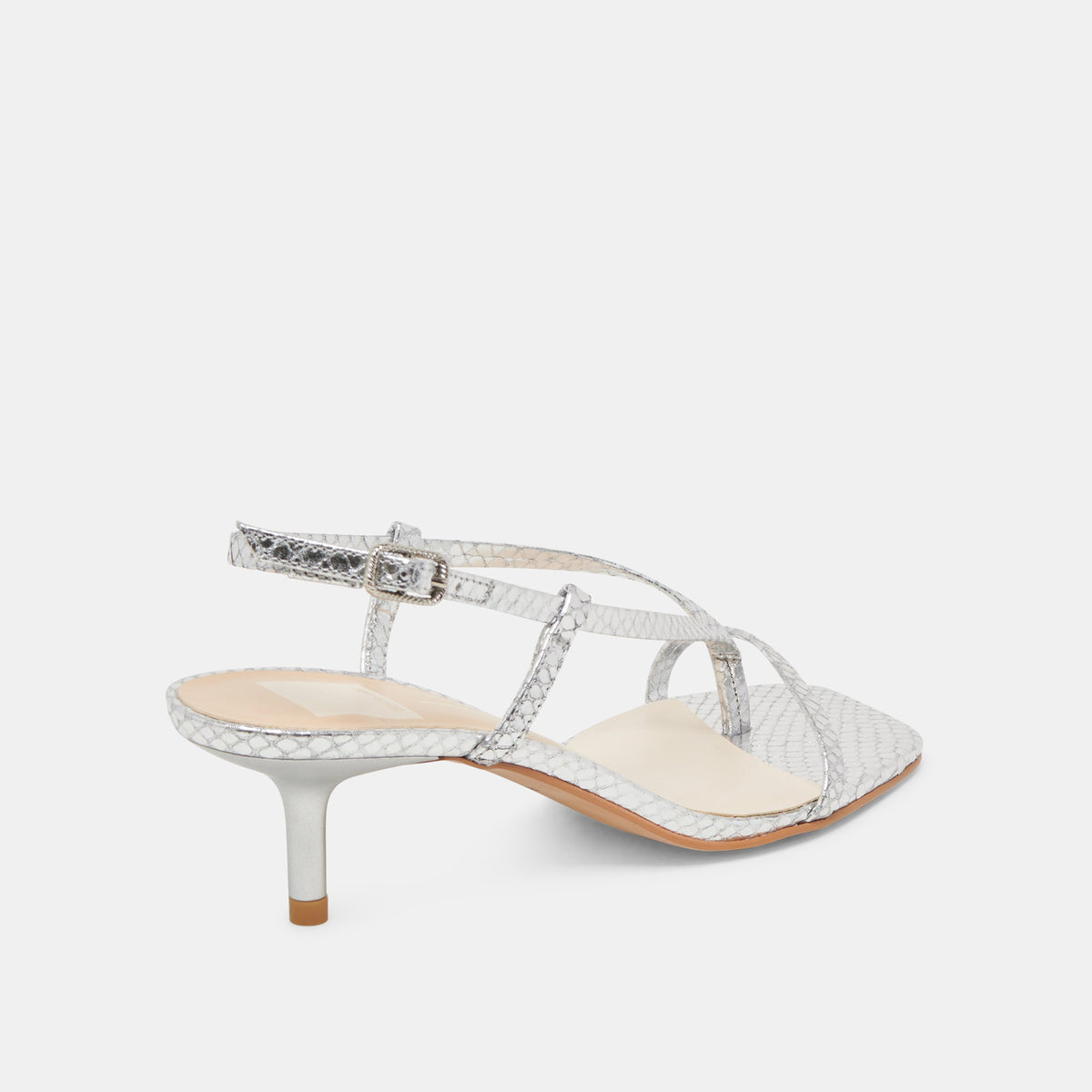 Dolce Vita SHOES LAURY HEELS SILVER EMBOSSED LEATHER
 – Dolce Vita