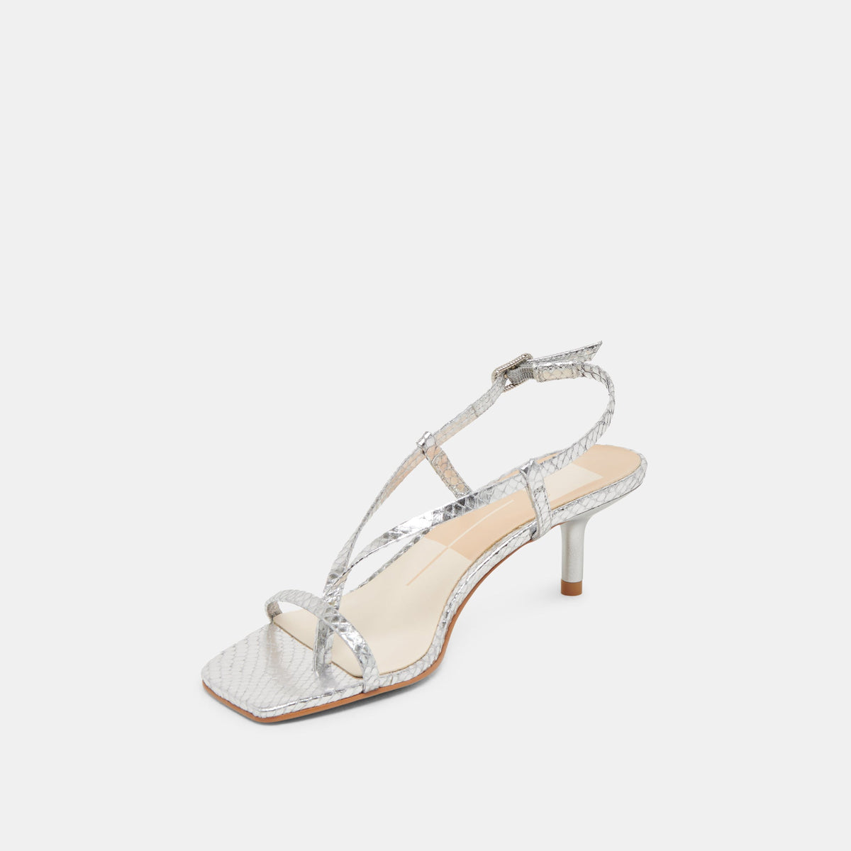 Dolce Vita SHOES LAURY HEELS SILVER EMBOSSED LEATHER
 – Dolce Vita