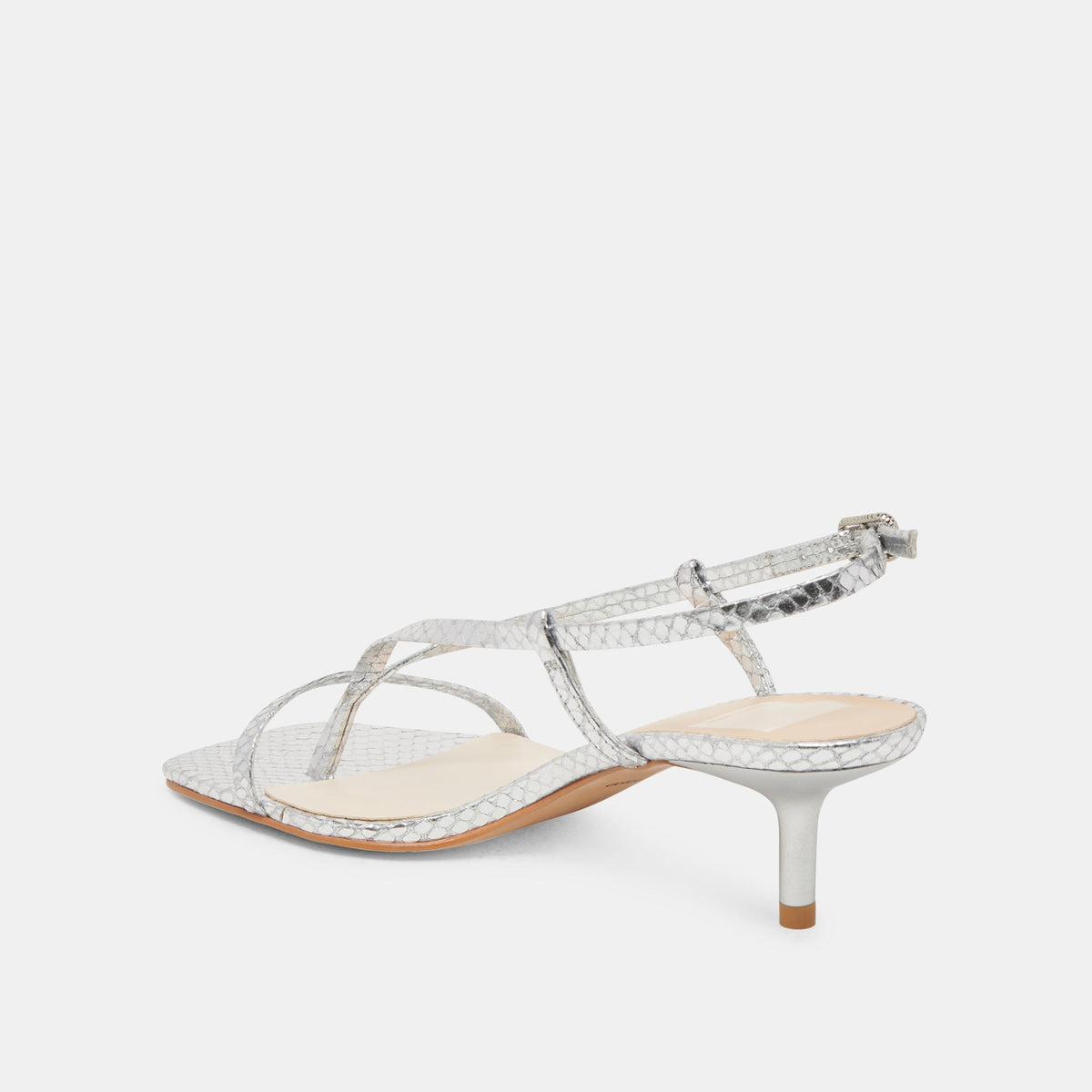 Dolce Vita SHOES LAURY HEELS SILVER EMBOSSED LEATHER
 – Dolce Vita
