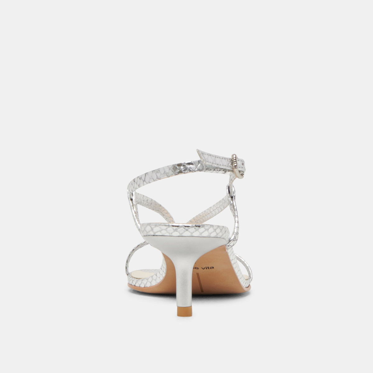 Dolce Vita SHOES LAURY HEELS SILVER EMBOSSED LEATHER
 – Dolce Vita