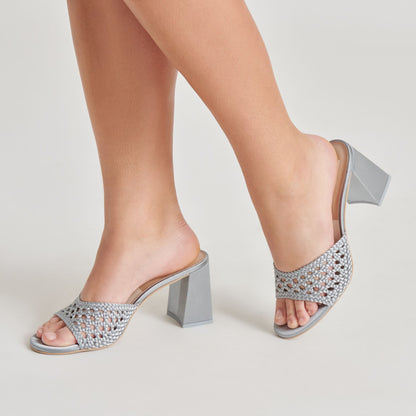 Dolce Vita SHOES MARGOE HEELS LIGHT BLUE WOVEN SATIN
 – Dolce Vita
