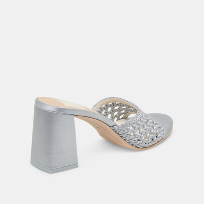 Dolce Vita SHOES MARGOE HEELS LIGHT BLUE WOVEN SATIN
 – Dolce Vita