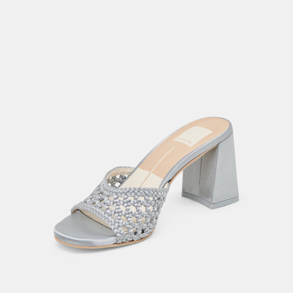 Dolce Vita SHOES MARGOE HEELS LIGHT BLUE WOVEN SATIN
 – Dolce Vita