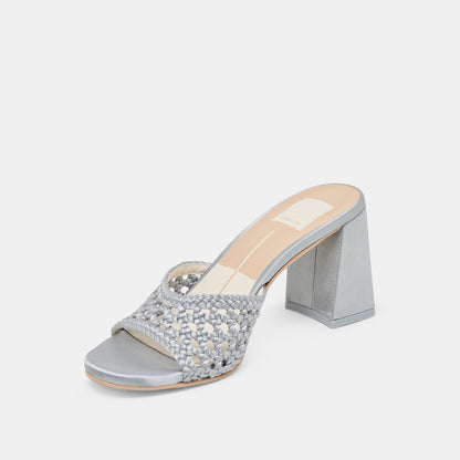 Dolce Vita SHOES MARGOE HEELS LIGHT BLUE WOVEN SATIN
 – Dolce Vita