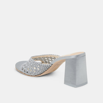 Dolce Vita SHOES MARGOE HEELS LIGHT BLUE WOVEN SATIN
 – Dolce Vita