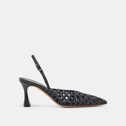 Dolce Vita SHOES GLORIA HEELS BLACK WOVEN
 – Dolce Vita