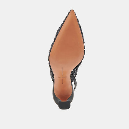 Dolce Vita SHOES GLORIA HEELS BLACK WOVEN
 – Dolce Vita