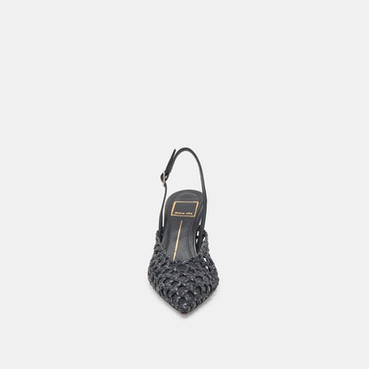 Dolce Vita SHOES GLORIA HEELS BLACK WOVEN
 – Dolce Vita