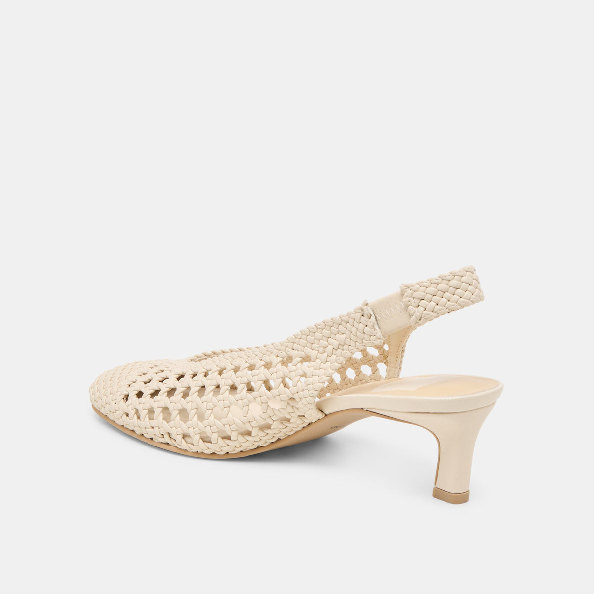 Dolce Vita SHOES Fawne Creme Woven Stella Heels