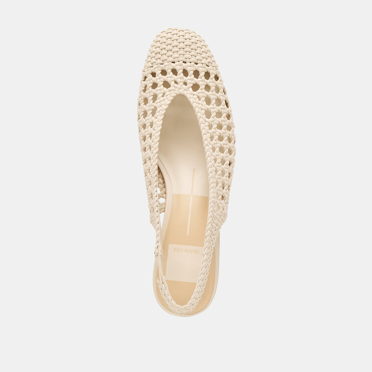 Dolce Vita SHOES Fawne Creme Woven Stella Heels