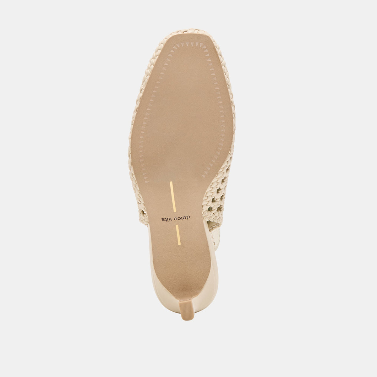 Dolce Vita SHOES Fawne Creme Woven Stella Heels