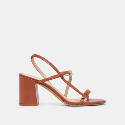 Dolce Vita SHOES Faye Cognac Leather Heels