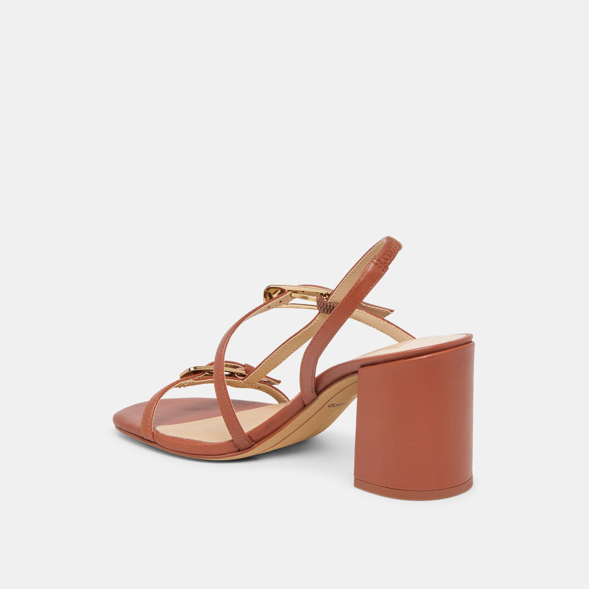 Dolce Vita SHOES Faye Cognac Leather Heels