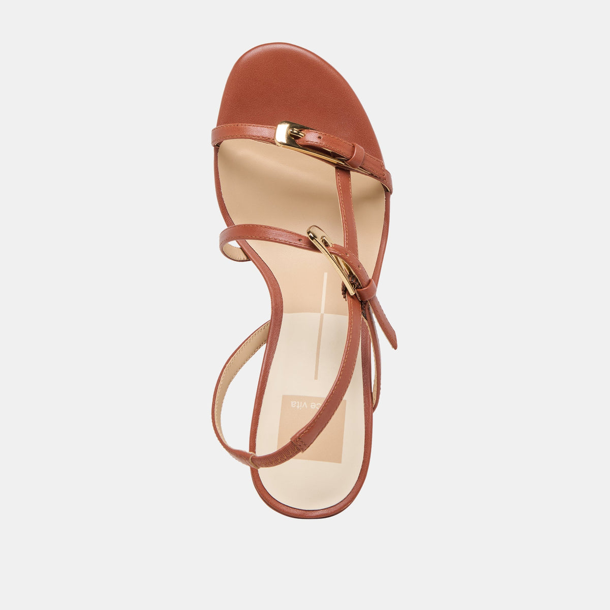 Dolce Vita SHOES Faye Cognac Leather Heels
