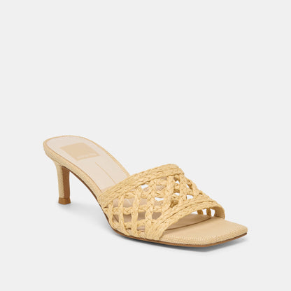 Dolce Vita SHOES Bowen Lt Natural Raffia Heels