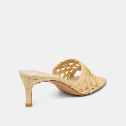 Dolce Vita SHOES Bowen Lt Natural Raffia Heels