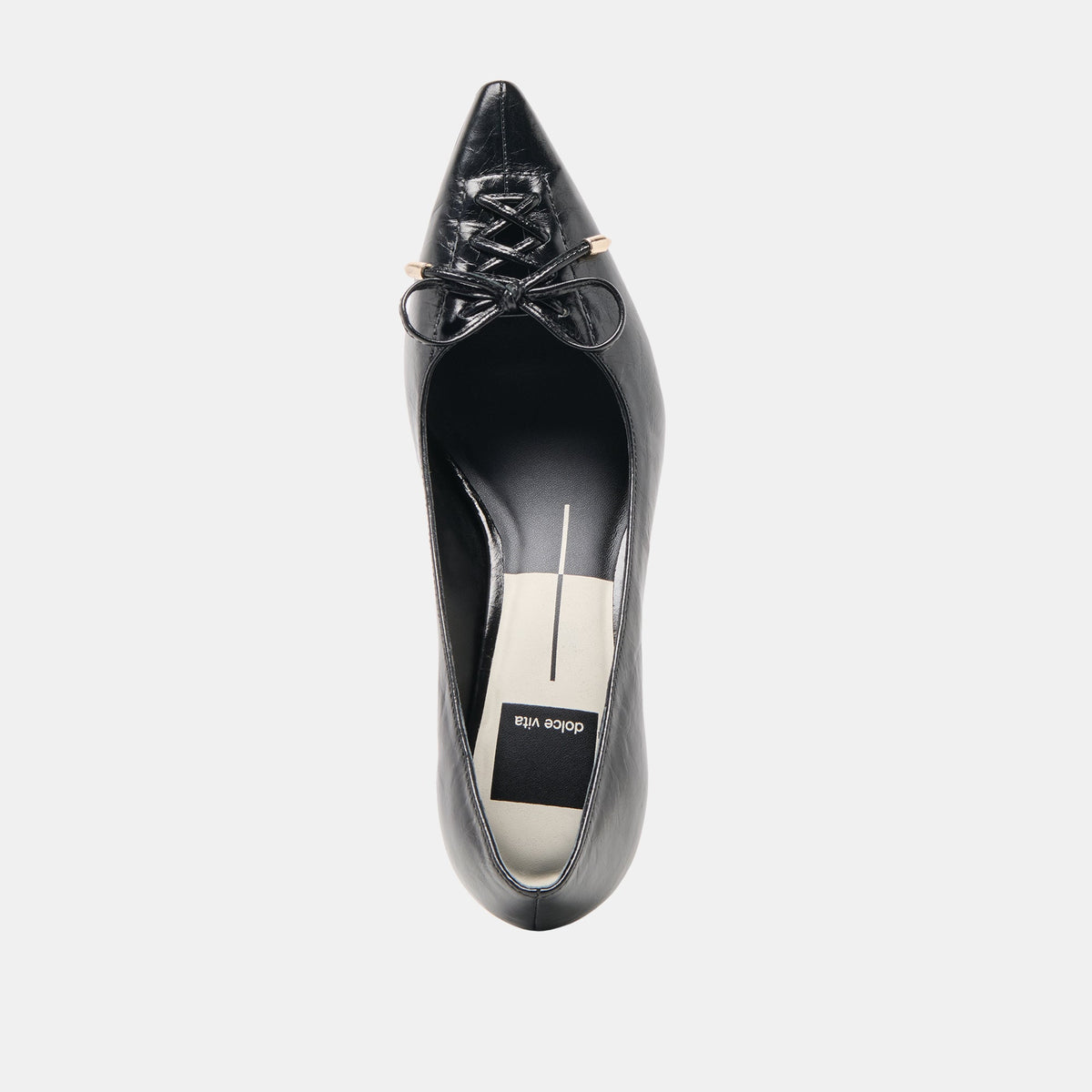Dolce Vita SHOES Clarie Midnight Crinkle Patent Leather Heels