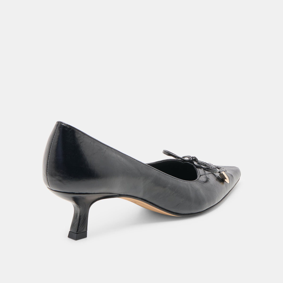 Dolce Vita SHOES Clarie Midnight Crinkle Patent Leather Heels