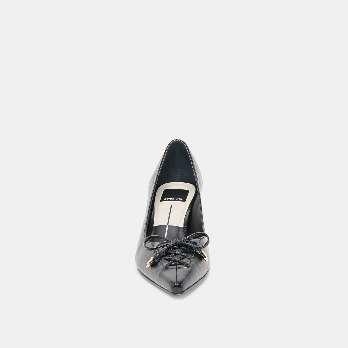 Dolce Vita SHOES Clarie Midnight Crinkle Patent Leather Heels