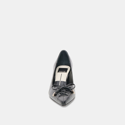 Dolce Vita SHOES Clarie Midnight Crinkle Patent Leather Heels
