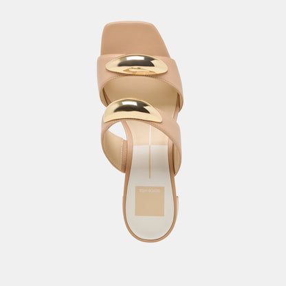 Dolce Vita SHOES Barnet Light Tan Leather Heels