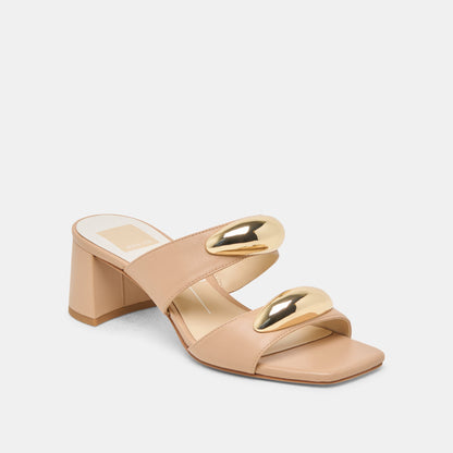 Dolce Vita SHOES Barnet Light Tan Leather Heels