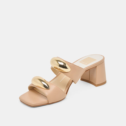 Dolce Vita SHOES Barnet Light Tan Leather Heels