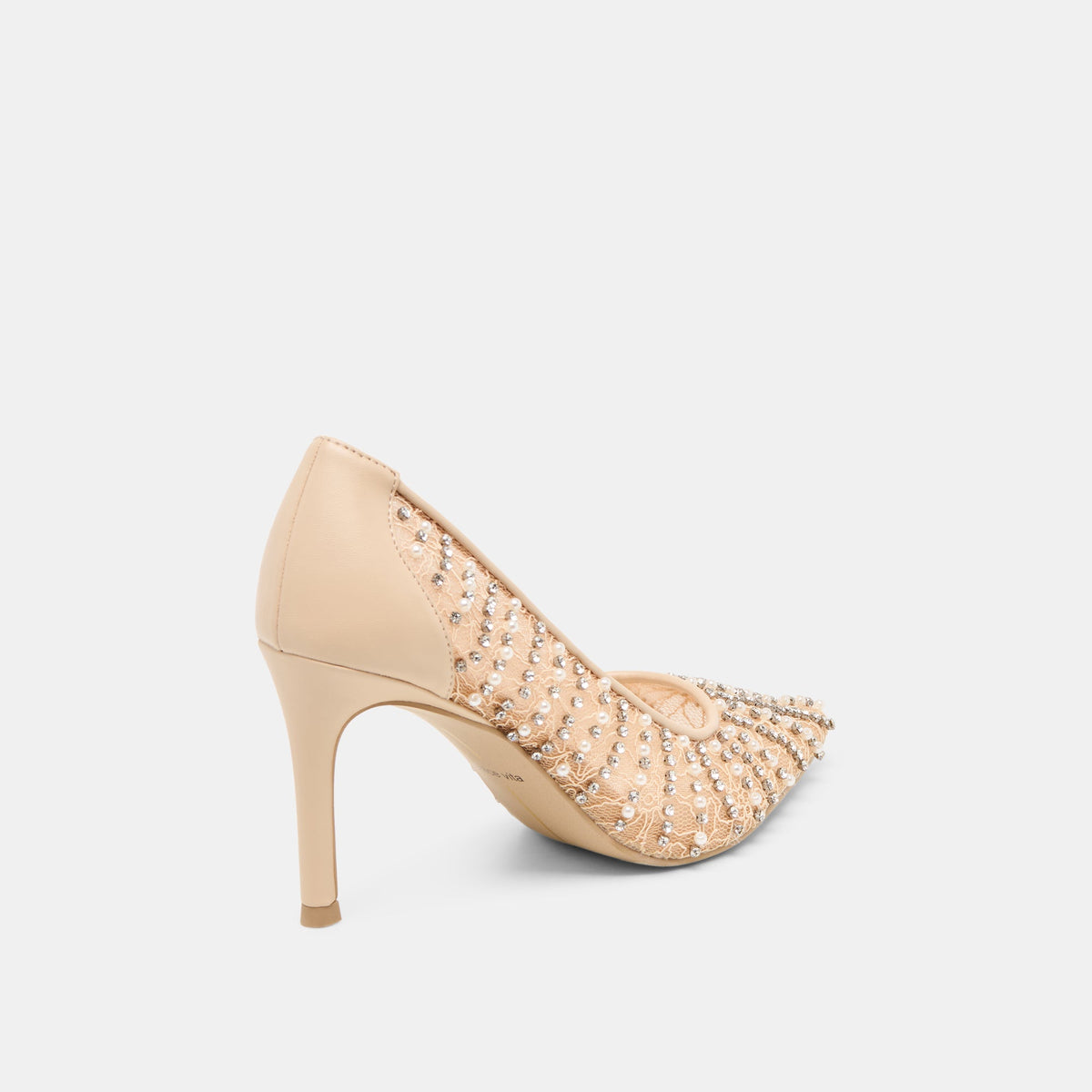 Dolce Vita SHOES Kashe Pearl Blush Lace Mesh Heels