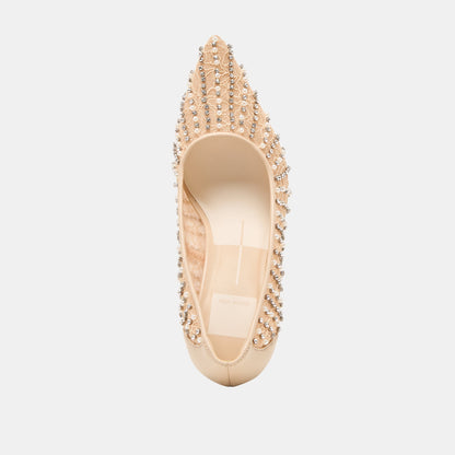 Dolce Vita SHOES Kashe Pearl Blush Lace Mesh Heels