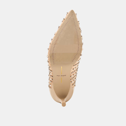Dolce Vita SHOES Kashe Pearl Blush Lace Mesh Heels