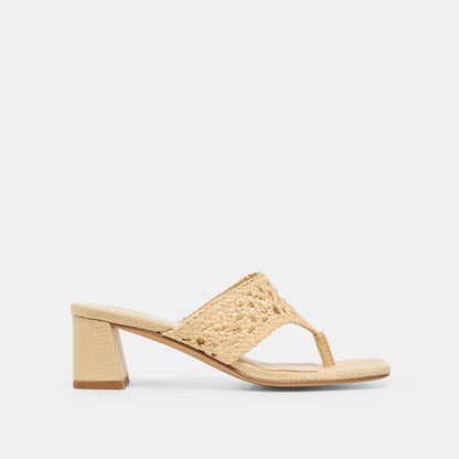 Dolce Vita SHOES Barlo Lt Natural Woven Raffia Heels