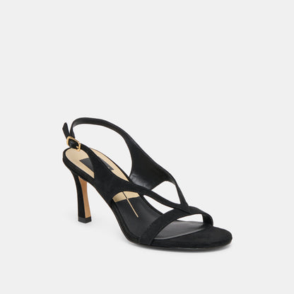 Dolce Vita SHOES Izela Onyx Suede Heels