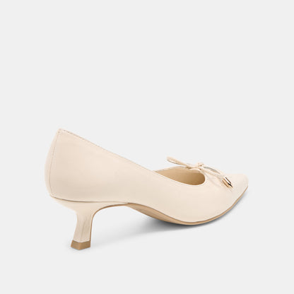 Dolce Vita SHOES Clarie Bone Crinkle Patent Leather Heels