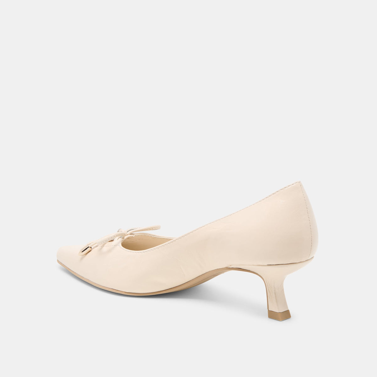 Dolce Vita SHOES Clarie Bone Crinkle Patent Leather Heels