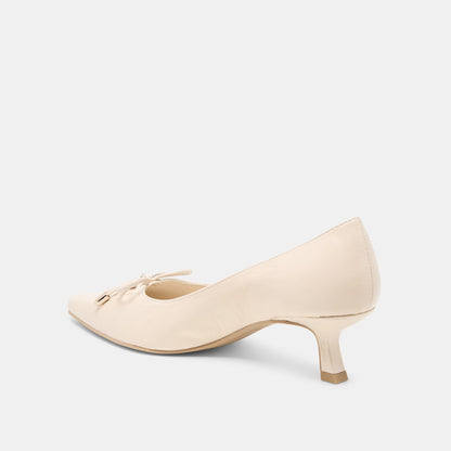 Dolce Vita SHOES Clarie Bone Crinkle Patent Leather Heels