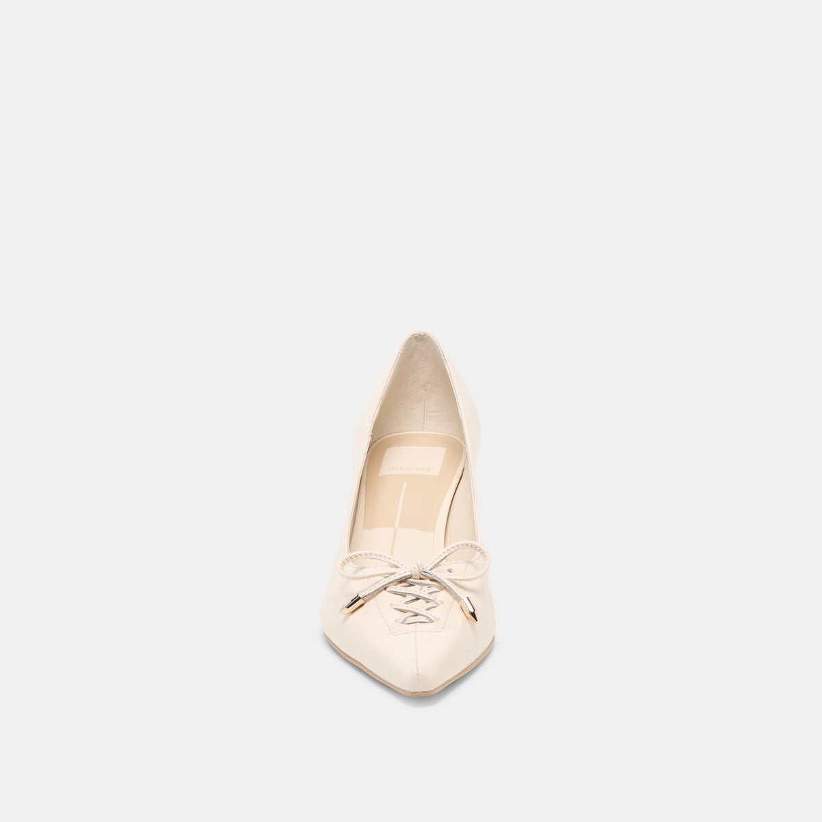 Dolce Vita SHOES Clarie Bone Crinkle Patent Leather Heels