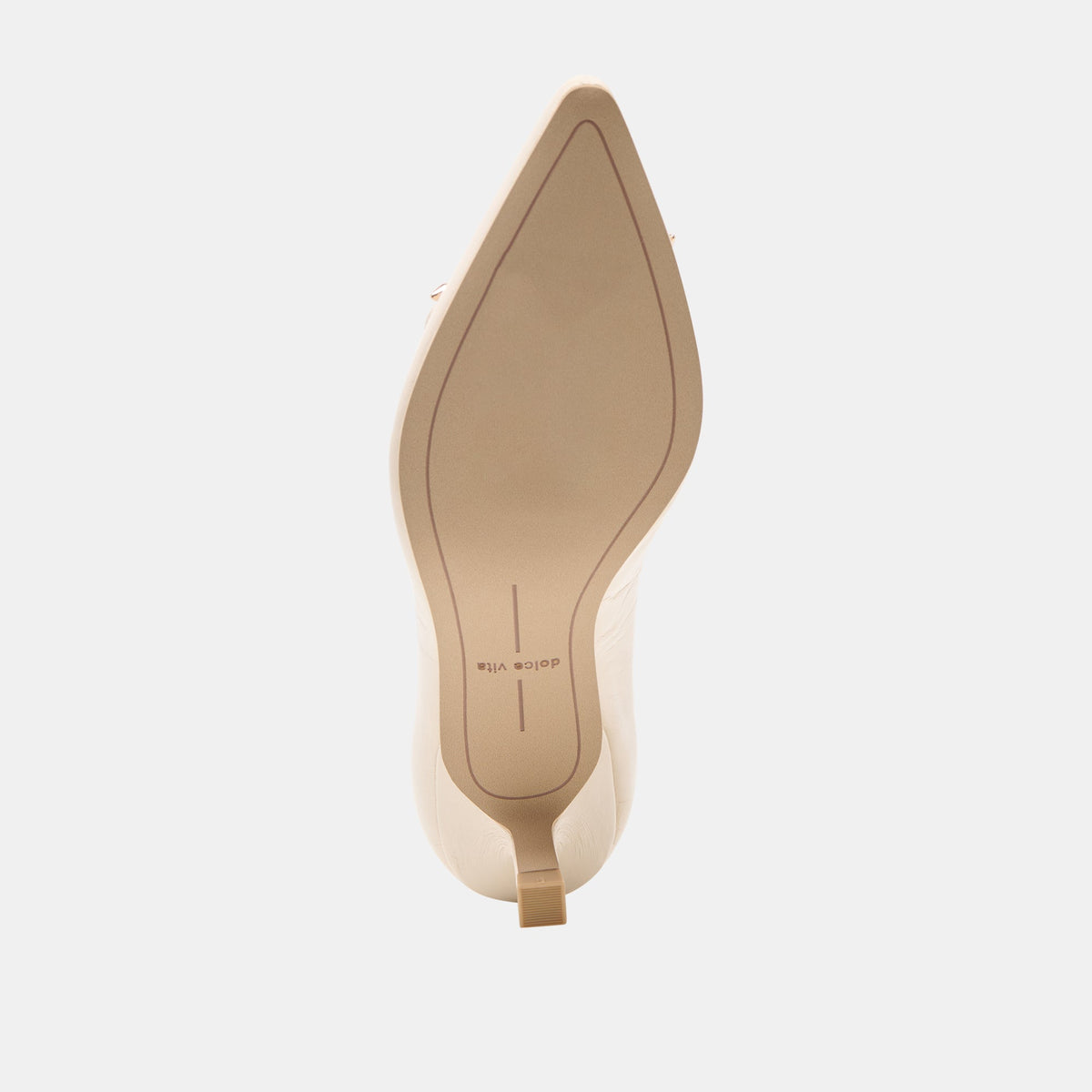 Dolce Vita SHOES Clarie Bone Crinkle Patent Leather Heels