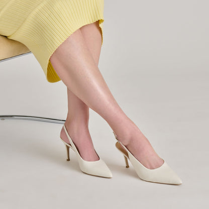 Dolce Vita SHOES ELASI HEELS WHITE LEATHER
 – Dolce Vita