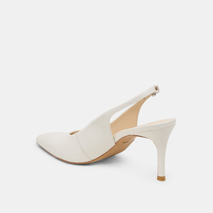 Dolce Vita SHOES ELASI HEELS WHITE LEATHER
 – Dolce Vita