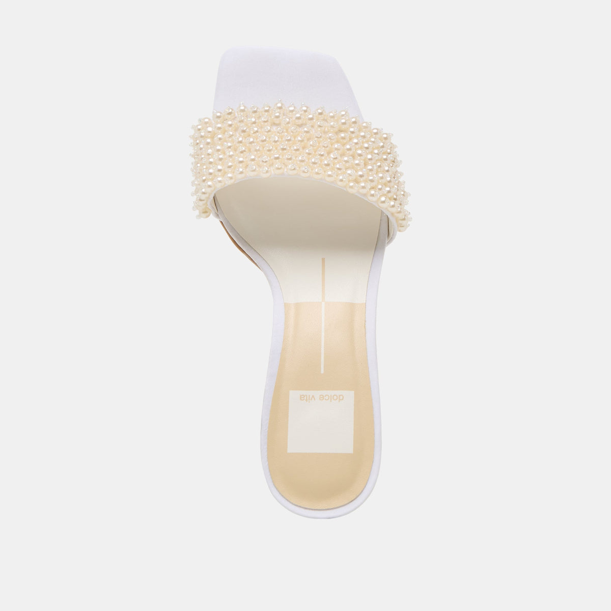Dolce Vita SHOES Rexa Pearl Off White Satin Heels