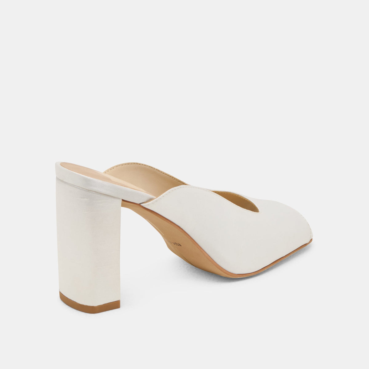 Dolce Vita SHOES Sabela Off White Satin Heels