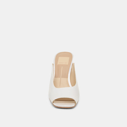 Dolce Vita SHOES Sabela Off White Satin Heels